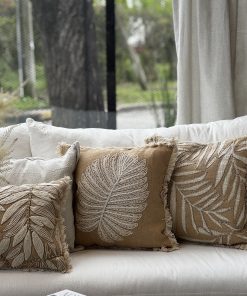 Almohadones rafia bordados india